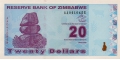 Zimbabwe 20 2009 UNC P-95